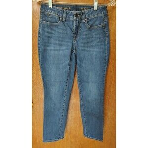 Talbots Curvy Ankle size 2P 5-pocket stretch blue jeans